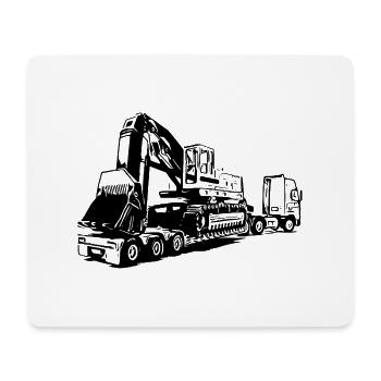 Excavatrice - Tapis de souris (format paysage) - blanc - Devant