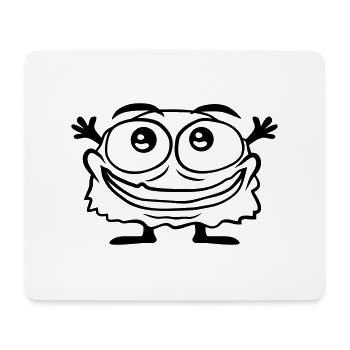 Süßes kleines haariges Monster - Mousepad (Querformat) - Weiß - Vorne