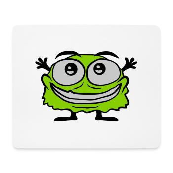 Kleines süßes haariges Monster - Mousepad (Querformat) - Weiß - Vorne
