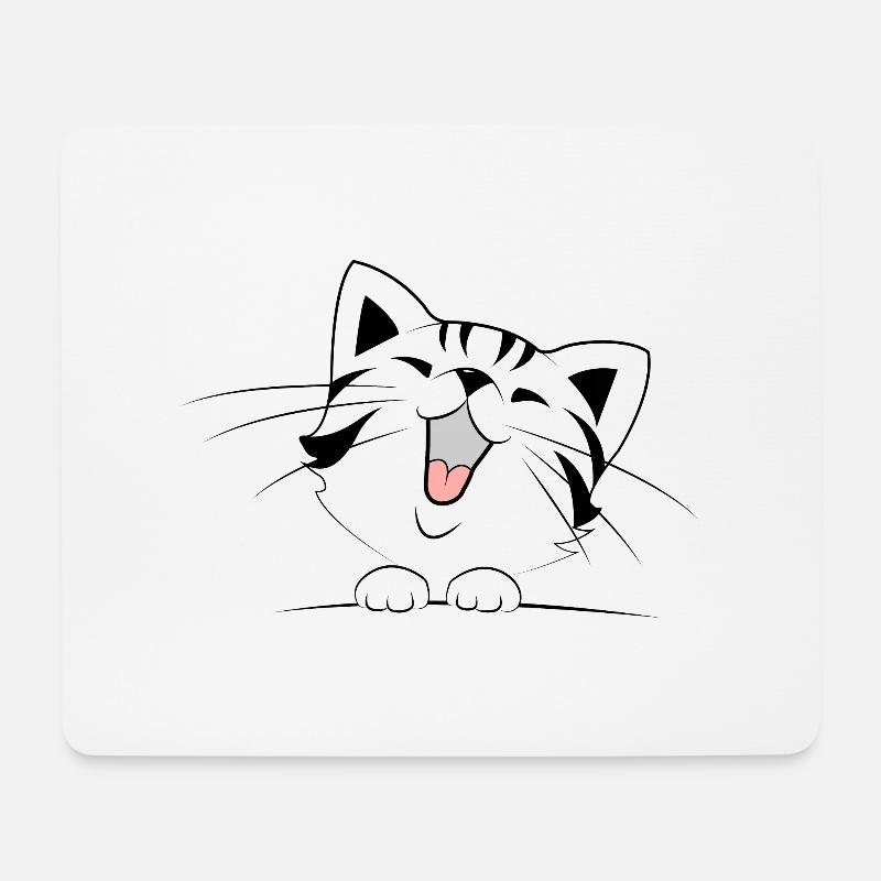 Cute cat - Mouse Pad (horizontal) - white