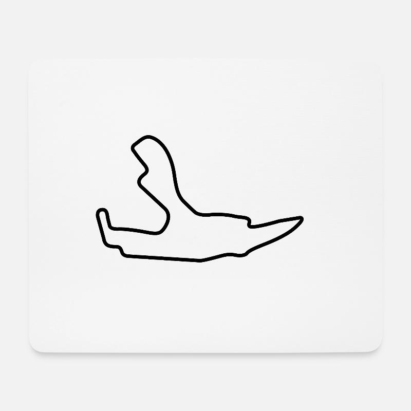 Belgien Rennstrecke - Mousepad (Querformat) - Weiß