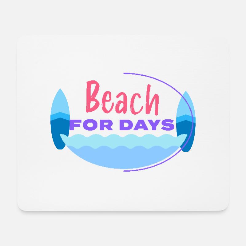 Strand, Strand jeden Tag - Mousepad (Querformat) - Weiß