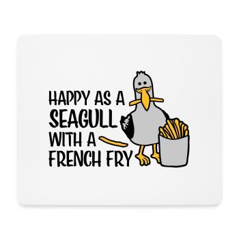 Happy as a Seagull - Mousepad (Querformat) - Weiß - Vorne