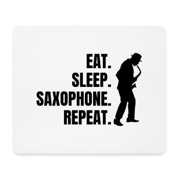 Saxophon Musik Saxophonist Instrument Saxofon - Mousepad (Querformat) - Weiß - Vorne