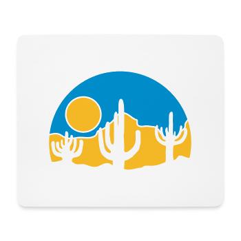 Kakteen Natur Sonne Wüste - Mousepad (Querformat) - Weiß - Vorne