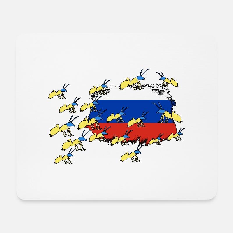 UKRAINE starke ukrainische FRONT Ameise SUPPORT - Mousepad (Querformat) - Weiß