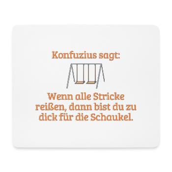 Wenn alle Stricke reißen - Mousepad (Querformat) - Weiß - Vorne