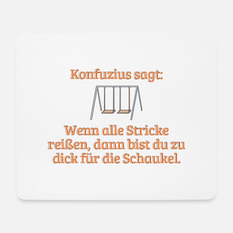 Wenn alle Stricke reißen - Mousepad (Querformat) - Weiß
