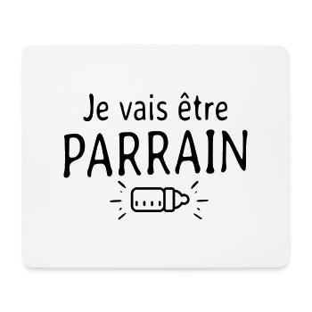 Je vais être parrain / futur parrain - Tapis de souris (format paysage) - blanc - Devant