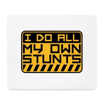all my own stunts - Mousepad (Querformat) - Weiß - Vorne