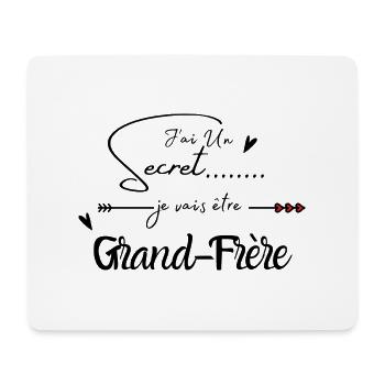 Je vais être grand frère - Tapis de souris (format paysage) - blanc - Devant