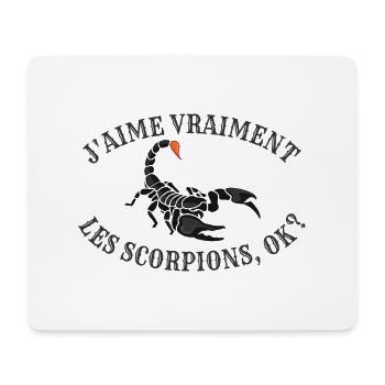 I Love Scorpions OK? – Scorpion mignon et drôle - Tapis de souris (format paysage) - blanc - Devant