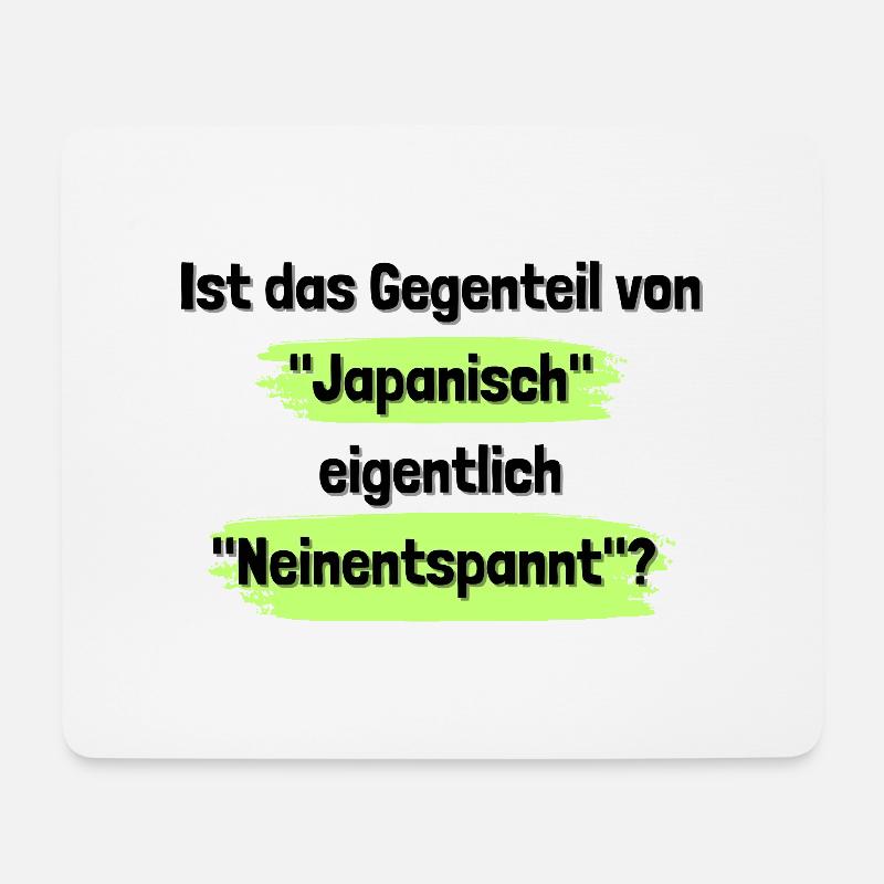 Japanisch Neinentspannt - Mousepad (Querformat) - Weiß