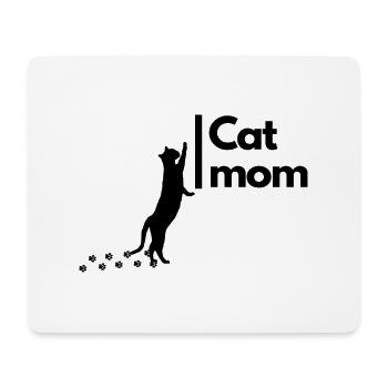 CAT mom cut - Mouse Pad (horizontal) - white - Front