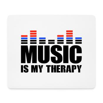 music is my therapy - Mouse Pad (horizontal) - white - Front
