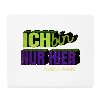 witzig weihnachten hundeliebhaber bday bullterrier - Mousepad (Querformat) - Weiß - Vorne