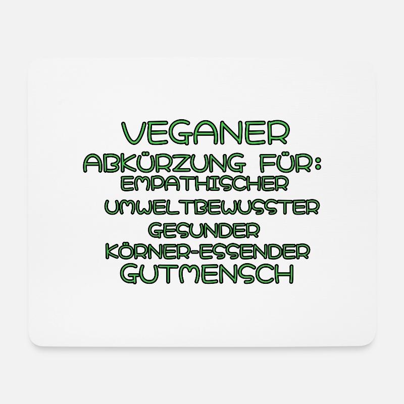 Veganer: Abkürzung - Mousepad (Querformat) - Weiß