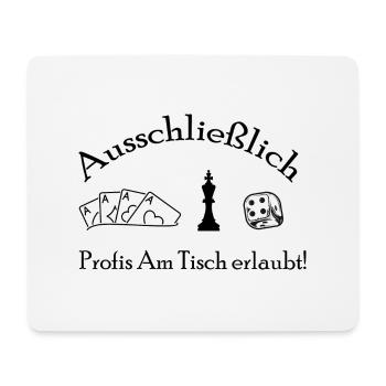 boardgame chess backgammon game night - Mousepad (Querformat) - Weiß - Vorne