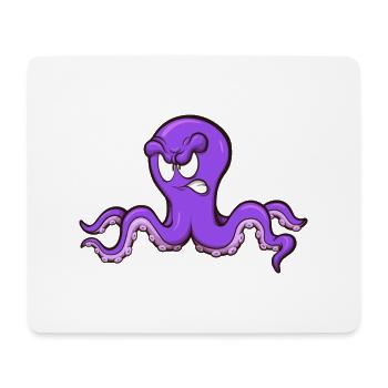 Wütender Oktopus - Mousepad (Querformat) - Weiß - Vorne
