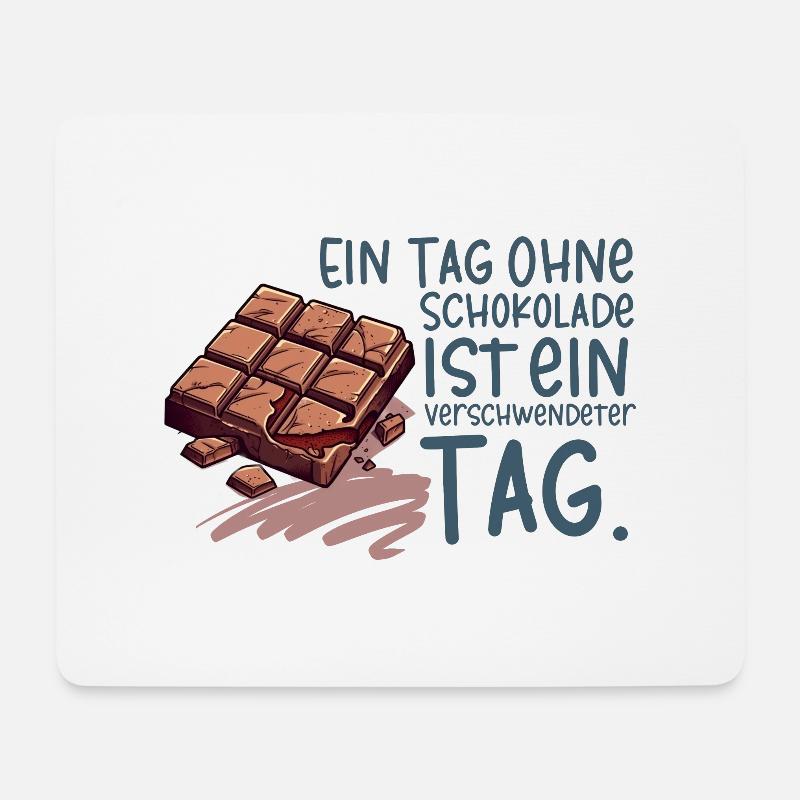 Tag ohne Schokolade schokoliebe - Mousepad (Querformat) - Weiß
