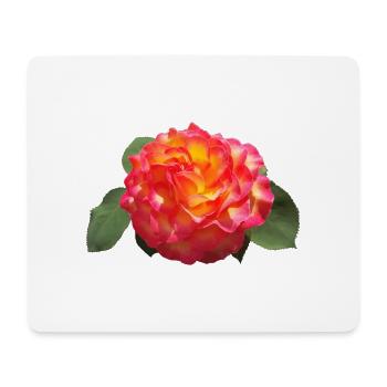 Rote FRÜHLINGSROSE - Mousepad (Querformat) - Weiß - Vorne