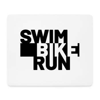 SWIM BIKE RUN - Tapis de souris (format paysage) - blanc - Devant