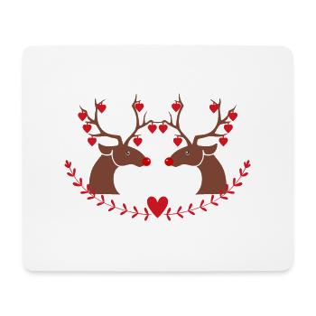 Joyeuses Fêtes - Tapis de souris (format paysage) - blanc - Devant
