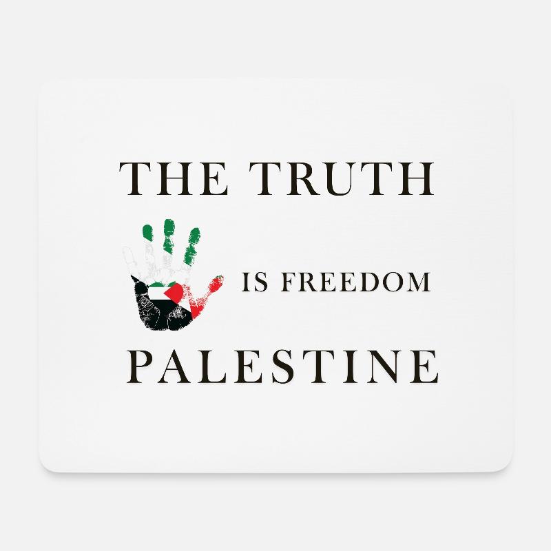 La vérité, c’est la liberté - Palestine - Tapis de souris (format paysage) - blanc