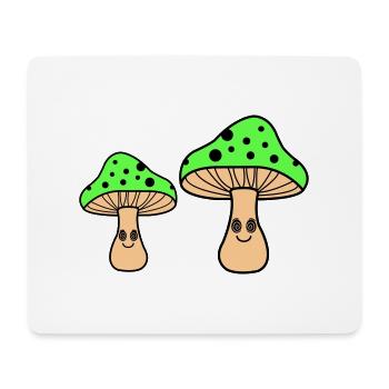 Champignons hypnotiques - Tapis de souris (format paysage) - blanc - Devant