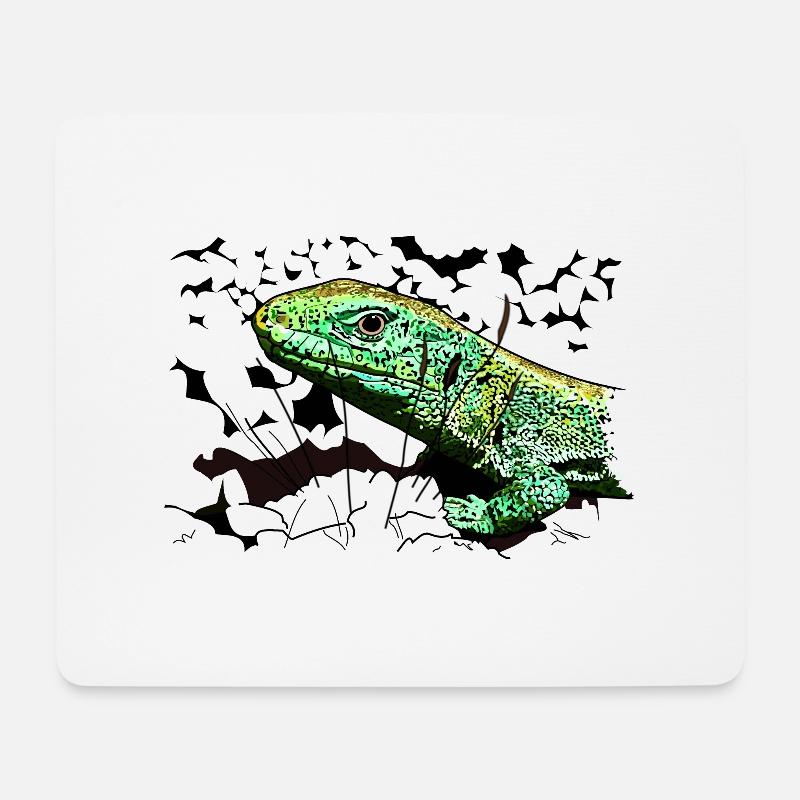 Eine Eidechse im Garten - Mousepad (Querformat) - Weiß