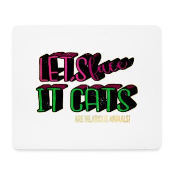 mammal fun pet pet cat anniversary quote avocados - Mousepad (Querformat) - Weiß - Vorne