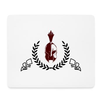 Casque Sparta - Tapis de souris (format paysage) - blanc - Devant