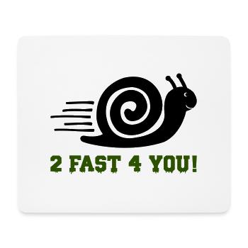 Escargot 2 Rapide - Tapis de souris (format paysage) - blanc - Devant