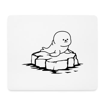 Seal Ice Floe - Mouse Pad (horizontal) - white - Front