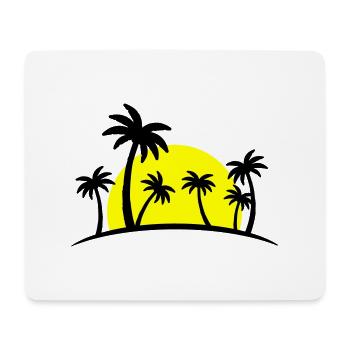 Palmiers de plage 2 - Tapis de souris (format paysage) - blanc - Devant