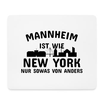 Mannheim Monnem Mannheimat - Mousepad (Querformat) - Weiß - Vorne