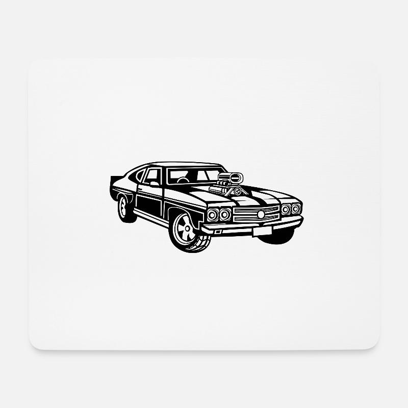 Auto Ich bin nicht alt Ich bin klassisch Lustig - Mousepad (Querformat) - Weiß