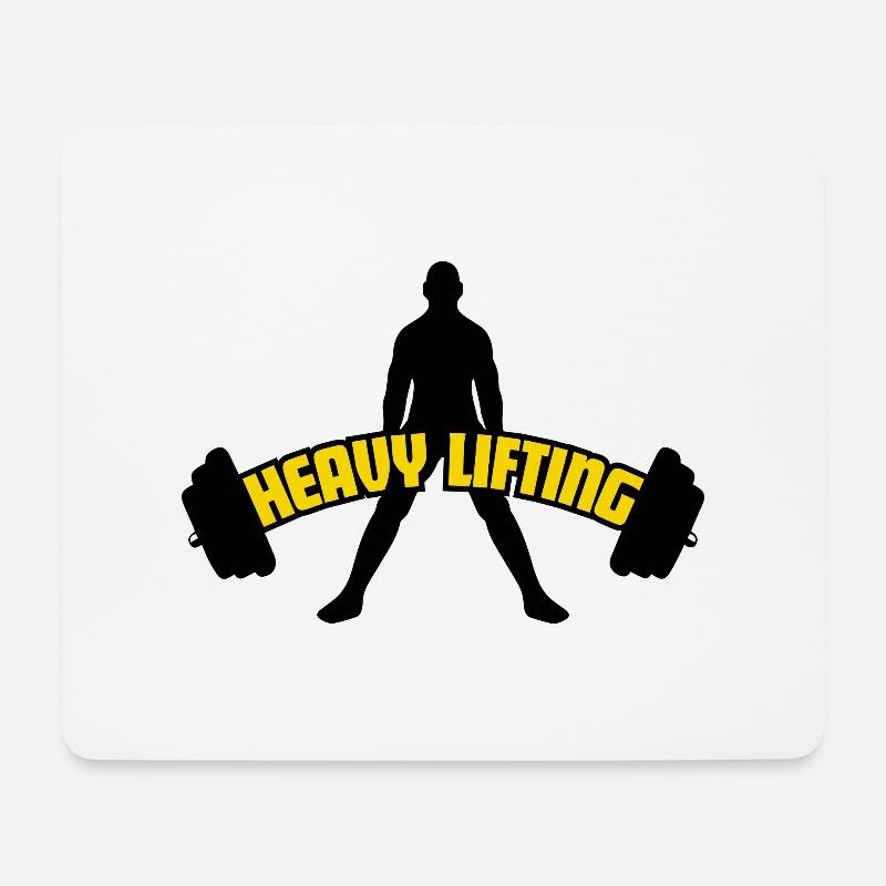 Heavy Lifting - Mouse Pad (horizontal) - white