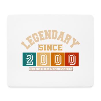 Legendary since 2000 vintage rétro anniversaire - Tapis de souris (format paysage) - blanc - Devant