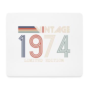 Vintage 1974 Anniversary Gift - Vintage 1974 - Mouse Pad (horizontal) - white - Front