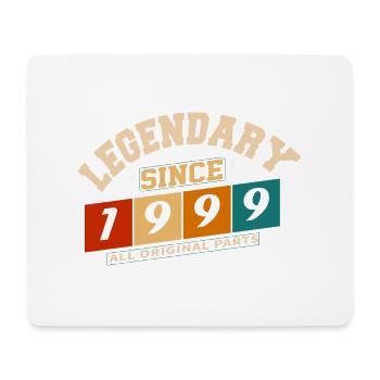 Legendary since 1999 vintage retro anniversary - Mouse Pad (horizontal) - white - Front