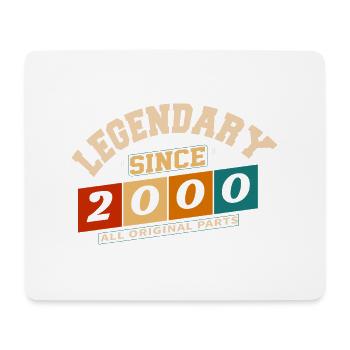 Legendary 2000 Vintage Retro Anniversary - Mouse Pad (horizontal) - white - Front