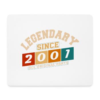 Légendaire depuis 2001 vintage rétro anniversaire - Tapis de souris (format paysage) - blanc - Devant