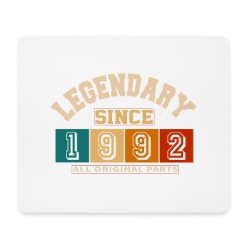 Legendary since 1992 vintage retro anniversary - Mouse Pad (horizontal) - white - Front