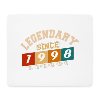 Legendary since 1998 vintage retro anniversary - Mouse Pad (horizontal) - white - Front