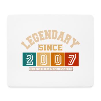 Legendary since 2007 vintage rétro anniversaire - Tapis de souris (format paysage) - blanc - Devant