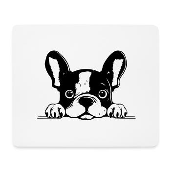 Französische Bulldogge - Mousepad (Querformat) - Weiß - Vorne