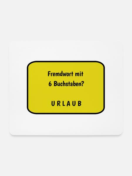 Urlaub - Mousepad (Querformat) - Weiß