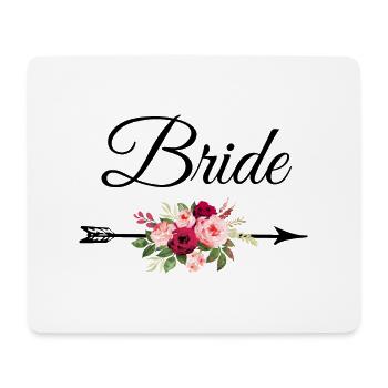 Braut Pfeil Blumenstrauß - Mousepad (Querformat) - Weiß - Vorne