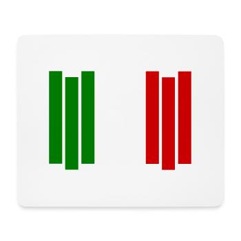 Rayures Italie - Tapis de souris (format paysage) - blanc - Devant